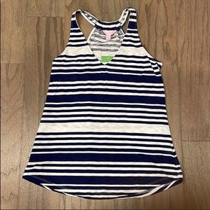 NWT Lilly Pulitzer Navy and White Striped Tank - Size XXS